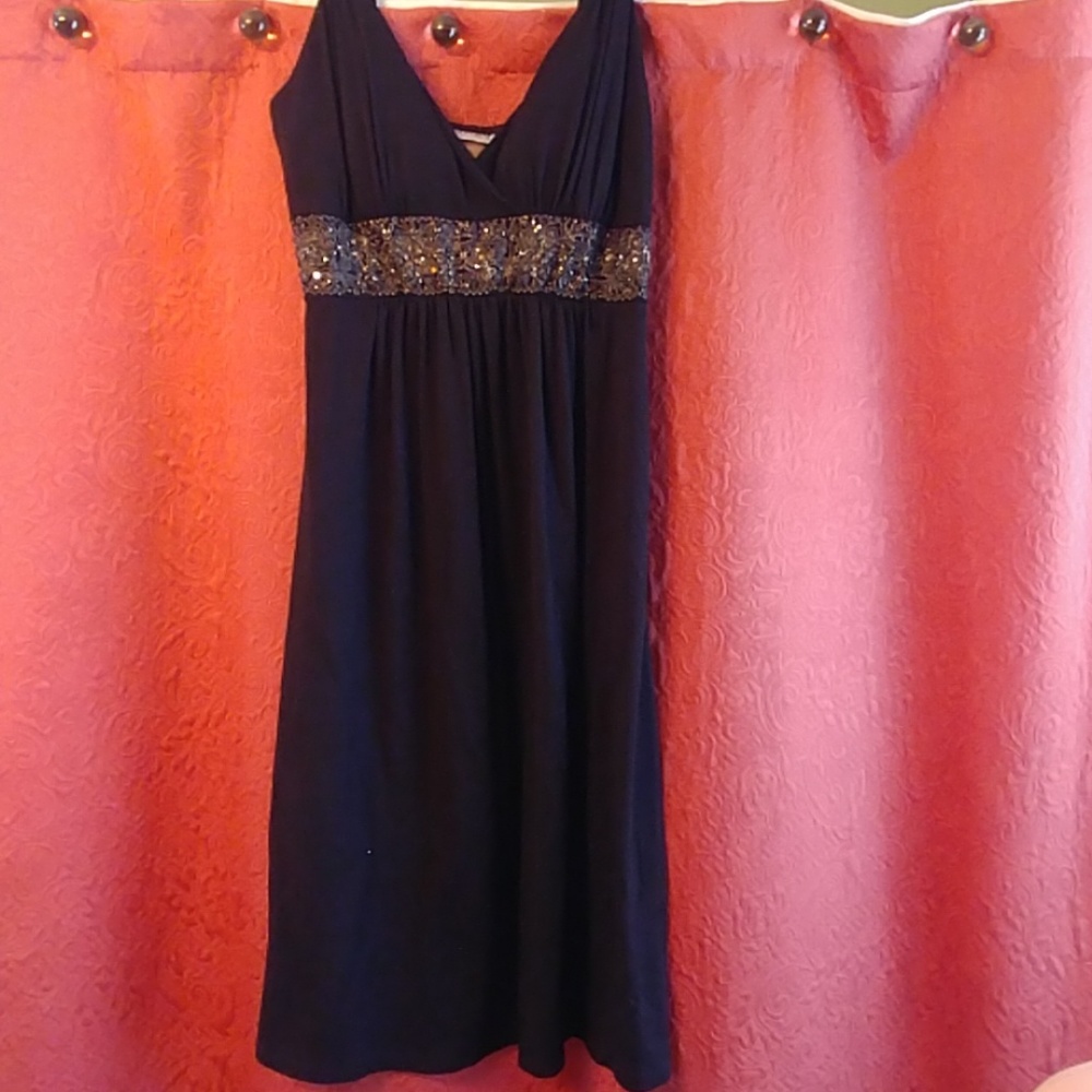 Flirty black/beaded Body Central dress size L